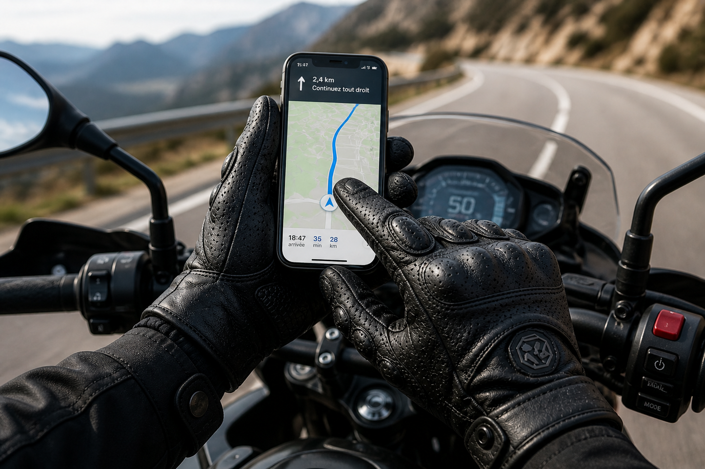 Gants Moto Tactiles Étanches – Protection & Confort Toute Saison