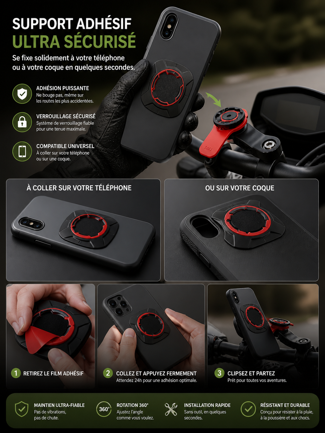 Support Téléphone Sécurisé 360